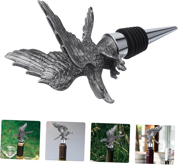 Eagle Wine Bottle Stopper Reusable Zinc Alloy Wine Sealer for Parties and Events Decorative Eagle Design