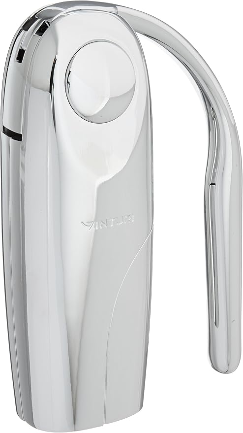 Vinturi Wine Opener Heavy-duty Vertical Lever Corkscrew with Built-in Foil Cutter Heavy Duty Die-Cast Construction in Compact Size Works on Natural and Synthetic Corks, Silver