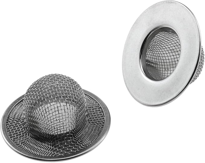 5PCS Stainless Steel Wide Rimmed Double Layer Strainer with Edge Cocktail Smoking Filter Accessories 1.89 x 0.98 x 0.78 inches Silver For Fruit Tea Ice Cube Strainer