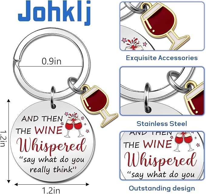 Wine Gifts For Women Men Wine Accessories For Wines Lovers Funny Wines Themed Gifts Funny Keychain Birthday Christmas Gift For Friends Stocking Stuffers For Adult