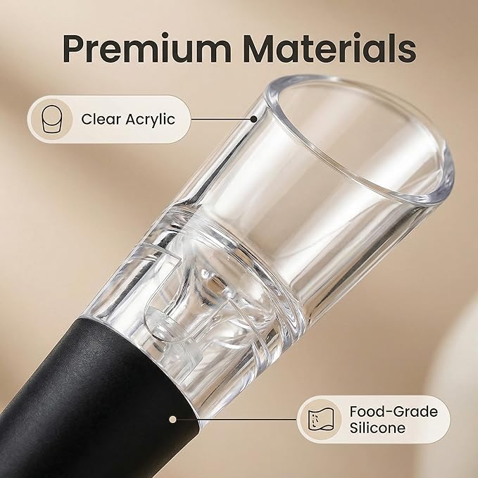 Wine Accessory With Aerator Pourer (2-pack),Premium Decanter Spout With Filter,Improve Taste and Smell Immediately,Perfect Wine Gift(2PCS)