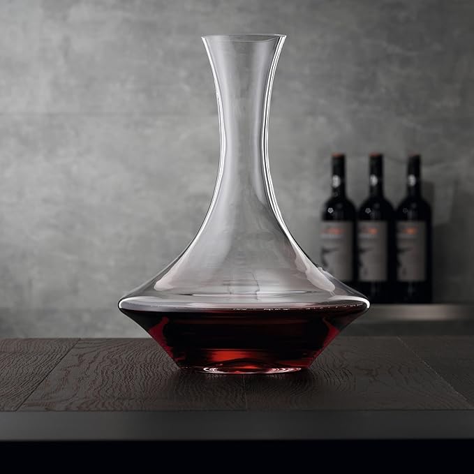 Spiegelau Authentis Crystal Wine Decanter, Modern Carafe for Red and White Wine, Elegant Glass Pitcher for Wedding Gifts, Housewarming, Home Bar Accessories, 53 oz (1.5 Liters), Set of 1