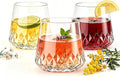 Lueumxc 40 Pack Plastic Wine Glasses, 14Oz Origami Rhombus Disposable Wine Glasses Unbreakable Clear Plastic Cocktail Glasses Recyclable Shatterproof Reusable Wine Cups