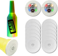 12Pcs LED Coaster, LED Sticker Lights, LED Bottle Lights Cup Holder Lights for Wine Liquor Bottle, Bottle Sparklers for Champagne, Party, Bar, Colorful