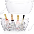MIVIDE 2 Pack Ice Buckets for Parties, 5.5 L Clear Wine Ice Bucket with 2 PCS Scoops, Champagne Buckets, Ice Bucket for Drinks, Beverage Tub, Drinks, Cocktail Bar, Mimosa Bar Supplies