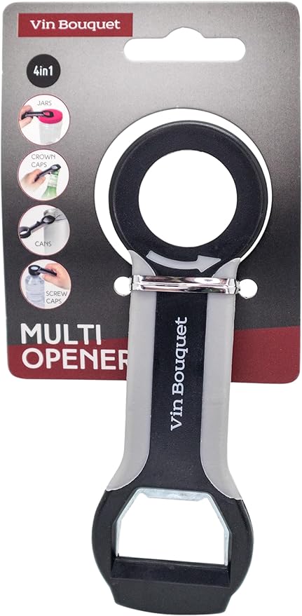 Vin Bouquet FID 021 Multi-Opener. 4 funtions Practical Multi Opener with Soft Touch Finishing