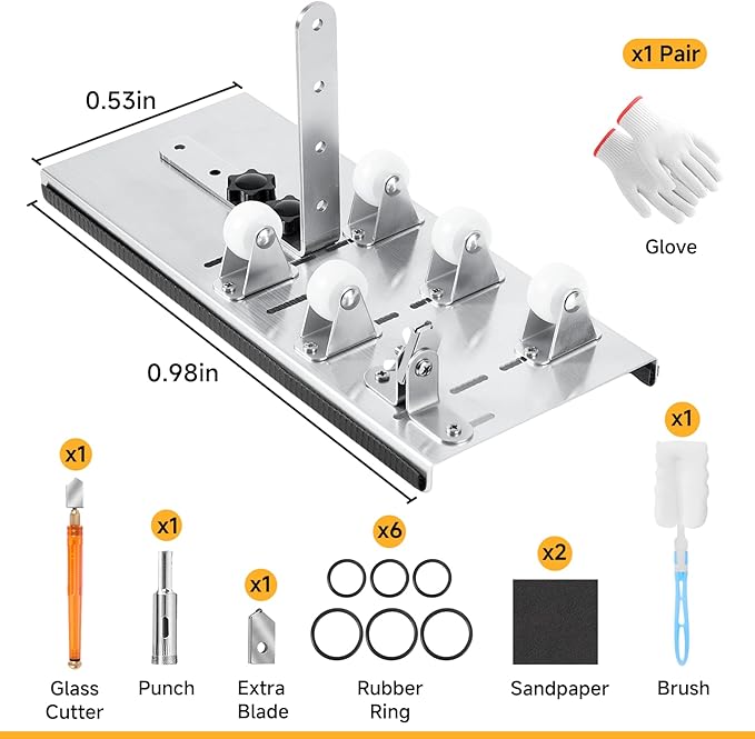Glass Bottle Cutter, Upgrade Bottle Cutter & Glass Cutter Kit for Bottles, Wine Glass Bottle Cutter Tool to Cut Bottles Wine Beer Liquor Whiskey Champagne (Only for Round Bottles)