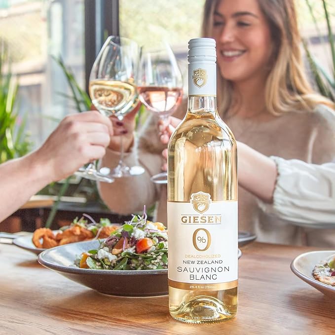 Giesen Non-Alcoholic Sauvignon Blanc - Premium Dealcoholized White Wine from New Zealand | 12 PACK
