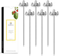 Homestia Metal Cocktail Picks for Drinks, 4.6" Octopus Cocktail Toothpicks Cocktail Garnish Cocktail Swords, 6Pcs Fancy Martini Picks Olive Picks, Vintage Cocktail Pins Cocktail Accessories