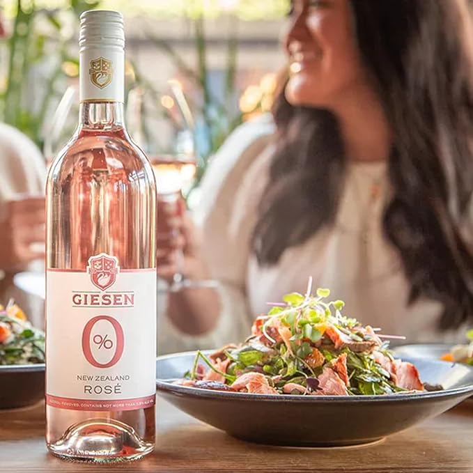 Giesen Non-Alcoholic Wine 6-Pack: Sparkling Brut, Pinot Grigio, Riesling, Sauvignon Blanc, Premium Red, and Rosé - Exceptional Dealcoholized Wine Collection