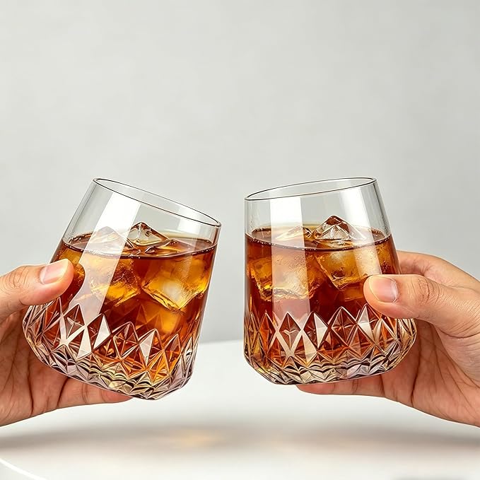 Lueumxc 40 Pack Plastic Wine Glasses, 14Oz Origami Rhombus Disposable Wine Glasses Unbreakable Clear Plastic Cocktail Glasses Recyclable Shatterproof Reusable Wine Cups