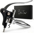 Complete Corkscrew Wine Opener Set With 7 Essential Accessories – Luxury Corkscrew Wine Opener Set for Effortless Uncorking & Wine Preservation – The most Elegant Wine Opener Gift Set (Pure Silver)