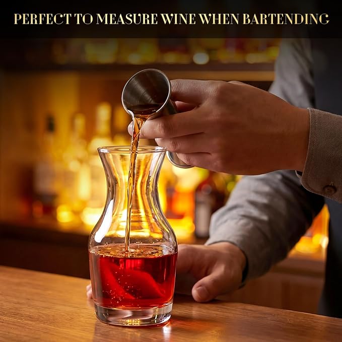 Remagr 48 Pack Single Serving Wine Carafe Glass Small Mini Carafe Individual Wine Refill Decanter for Dinner Parties Tastings Bars Restaurants (6.5 oz)