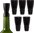 Alchemi Repour Wine Saver Stoppers - Easy to Use Vacuum Seal Stoppers - Removes Oxygen - Set of 6