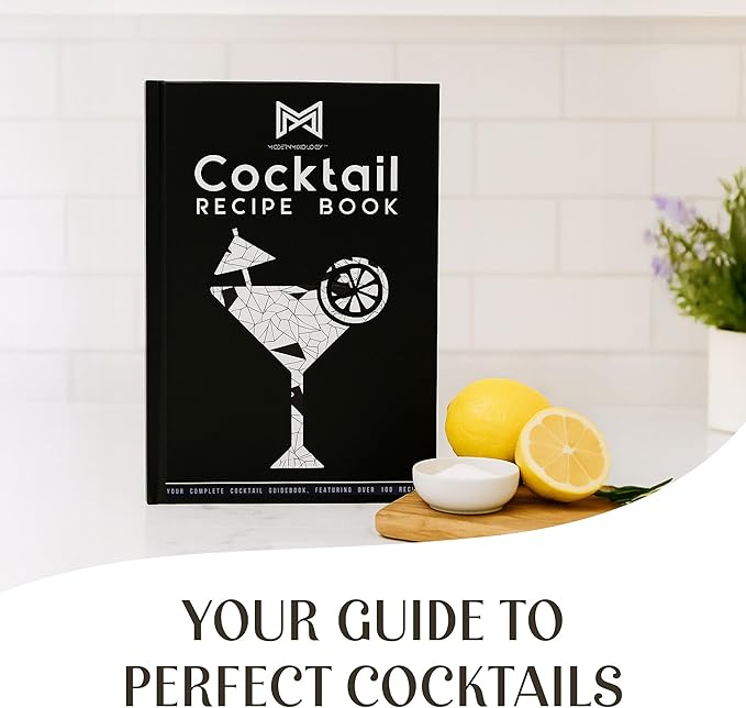 Modern Mixology Pro-Graded Cocktail Shaker Set with Stand | Complete Bartender Kit | 24oz Martini Shaker, Jigger, Strainer, Bar Spoon, Tongs, Opener, Muddler, Home Bar Essentials