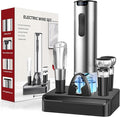 HomeHacks Electric Wine Opener, Automatic Wine Opener with Foil Cutter, Vacuum Stopper, Pourer, Rechargeable Wine Bottle Opener - Party Favor, Christmas Gift for Wine Lover