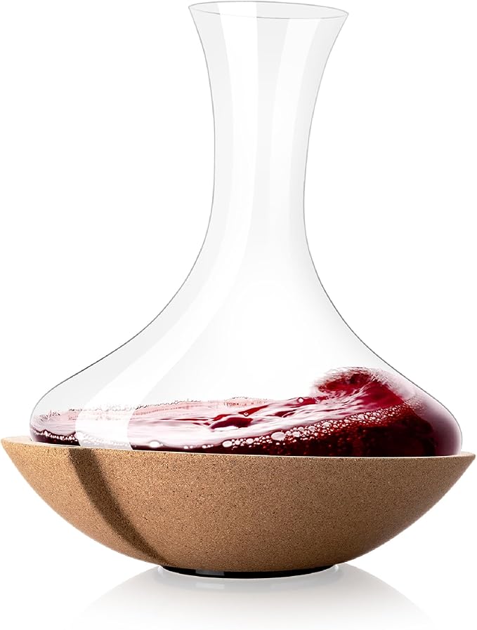 Vacu Vin Swirling Wine Decanter – Rotating Wine Aerator Carafe with Swirl Base – Enhances Flavor & Aroma – Elegant Glass Design – 750ml Capacity – Unique Wine Accessory for Entertaining