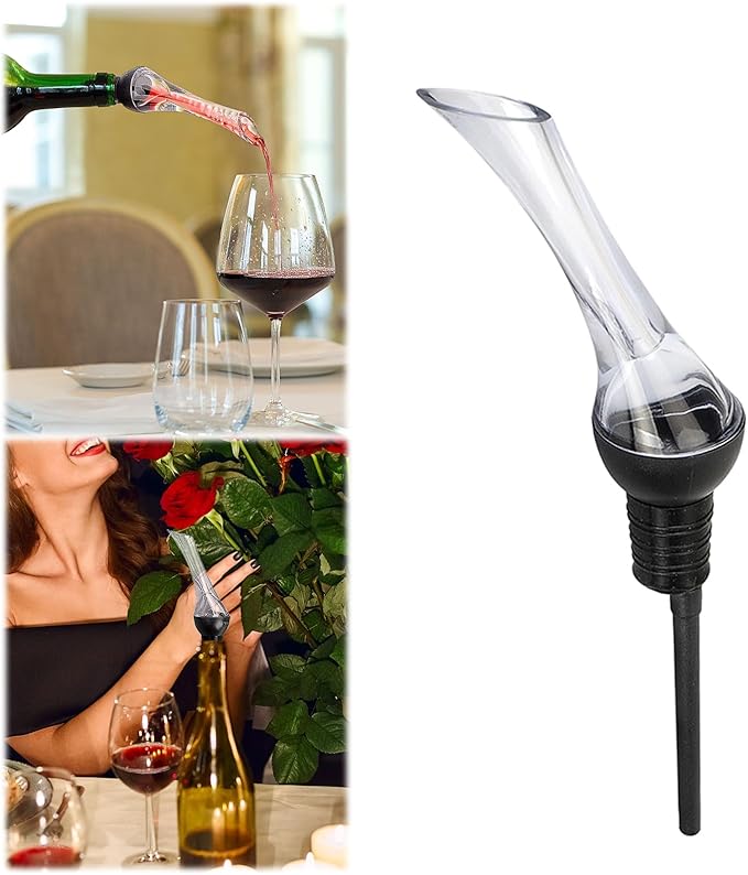 2 Pack Wine Aerator Pourer Spout，Red-Wine Bottle Aerator for Wine Gifts Accessories (Style-B)