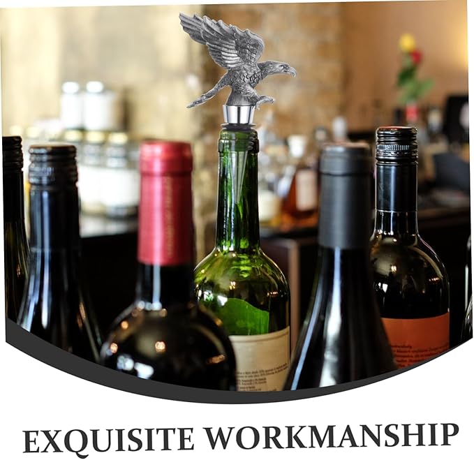 MAGICLULU Eagle Head Wine Bottle Stopper Elegant Wine Sealing Plug for Parties and Reusable Fits Standard Bottles Unique Decorative Accessory