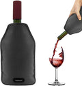 Pallesen Portable Wine Cooler Sleeve - Reusable Bottle Chiller Keeps Red, White & Champagne Cool for 750ml Standard Size Bottles (Black)
