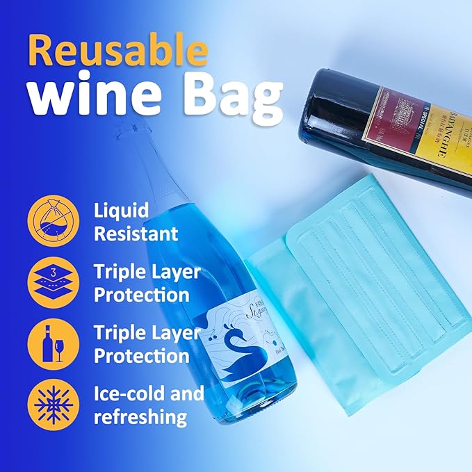 Ice Wine Sleeve, Ice Wine Sleeve, Wine Cooler, Wine Bottle Cooler, for Red and White Champagne or Sparkling Wine. Gel cooled bracket Freestanding carrier cooled, mint green