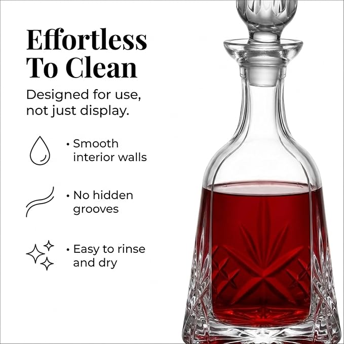 Godinger Wine Decanter, Whiskey Decanter, Dublin Crystal Collection