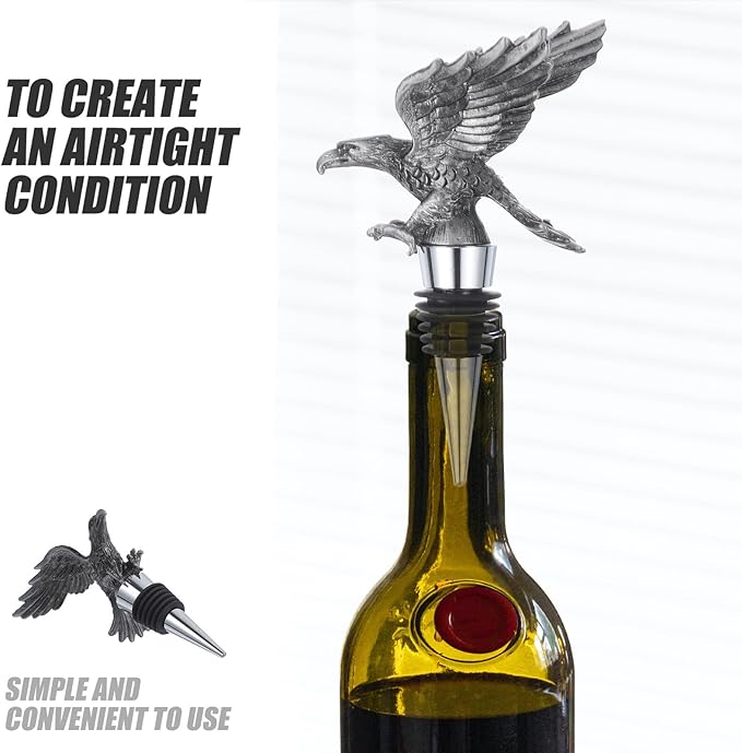 BESPORTBLE Reusable Eagle Head Wine Bottle Stopper High Sealing Beverage Stopper for Wine Preservation Party Use Easy to Clean