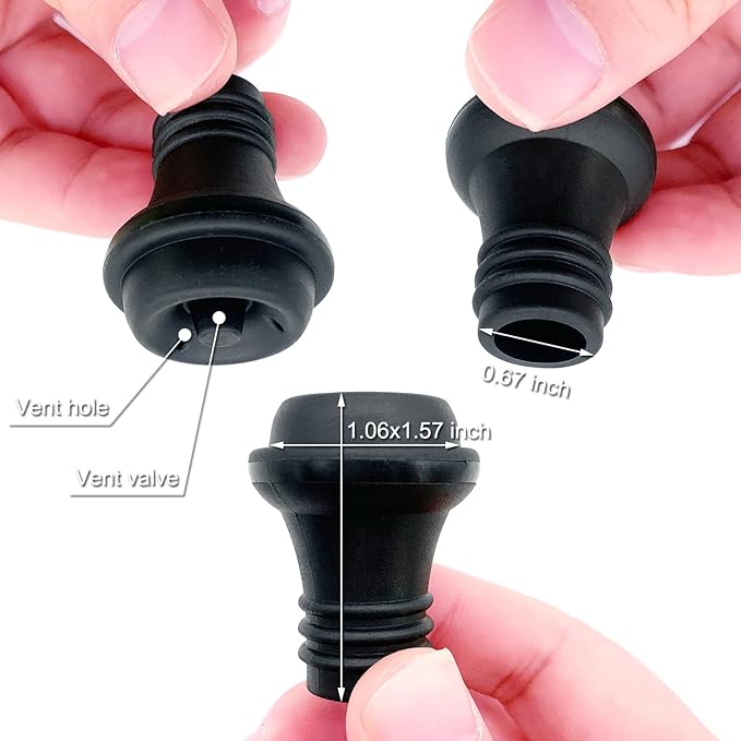 Wine Saver Vacuum Pump with 6 Stoppers, Wine Pump and Wine Vacuum Stopper, Reusable Bottle Sealer Keeps Fresh