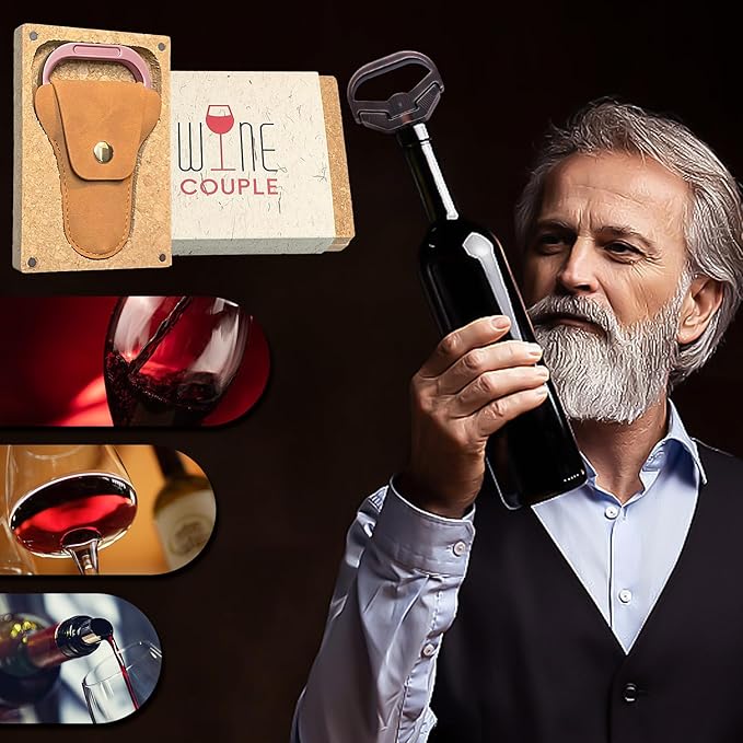 3 in 1 Ah So Two Prong Wine Opener & Cork Remover,It Can Remove The Older and Fragile Wine Corks so Easy for Connoisseurs to Uncork (classic-4H)