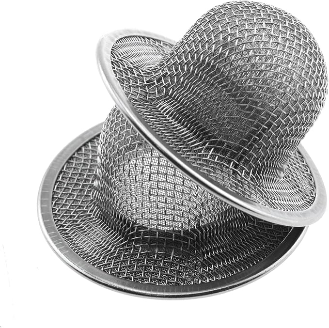 5PCS Stainless Steel Wide Rimmed Double Layer Strainer with Edge Cocktail Smoking Filter Accessories 1.89 x 0.98 x 0.78 inches Silver For Fruit Tea Ice Cube Strainer