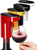 Fathers Day Gift|World Cup Viewing Party Supplies,5-in-1 Electric Wine Decanter & Smart Liquor Dispenser,Automatic Aerator&Pourer with 1-999ml Precision Dosing|Gift for Men,Dad,Whiskey Lovers(Red)