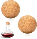 2.4inch Wine Cork Ball Wooden Cork Ball Stopper for Wine, Glass Decanter Stopper 2 Pieces, Decanter Stopper Replacement for Wine Carafe Decanter Bottle Replacement