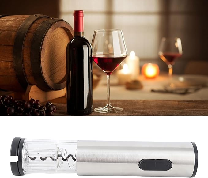 Gavigain Electric Wine Opener Battery Operated Automatic Wine Bottle Opener with Corkscrew LED Light for Party Camping