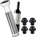 Oliver's Kitchen ® Premium Wine Saver - Vacuum Pump with 4X Wine Stoppers - Wine Stopper Keeps Wine Fresher for Longer - Wine Preserver Perfect for Cork Bottles - Perfect Wine Accessories Gift
