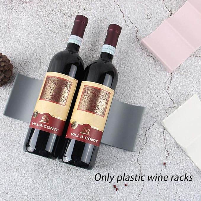 CALIDAKA European Style Wine Rack Countertop Wine Bottle Display Mat Wine Holder Storage Organizer Can Easy Stacker Storage Rack Wave Shape Champagne Rack for Kitchen Pantry Fridge