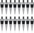 Honeydak 16 Pieces Metal Bottle Stopper Blank Stainless Steel Wine Bottle Stopper Kit Reusable Wine Saver Corks Hardware for Wedding Party Bar Turning