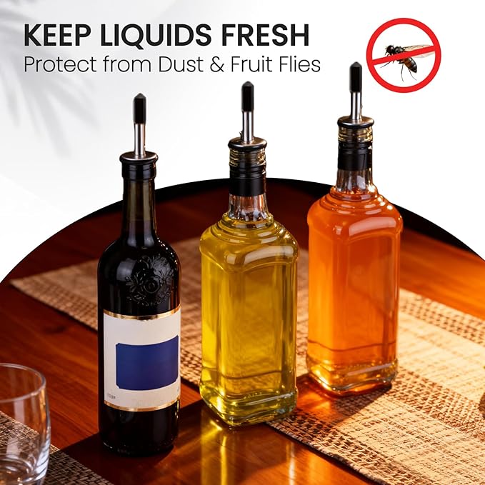 300PCS Pourers Dust Covers, Rubber Liquor Bottle Spout Caps, Olive Oil Wine Pour Spout Covers for Bar, Kitchen, Restaurants