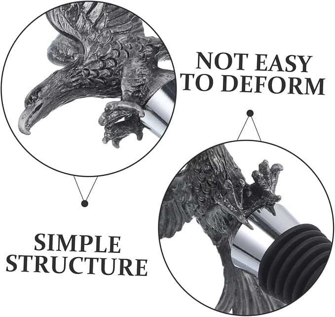 Eagle Wine Bottle Stopper Reusable Metal Wine Sealer Decorative Eagle Head for Home Bar