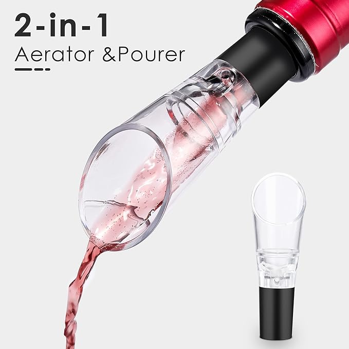 IPOW Wine Opener, Zinc Alloy Wine Bottle Opener, Wing Corkscrew Heavy Duty, Manual Multifunctional Cork Screw for Waiter,