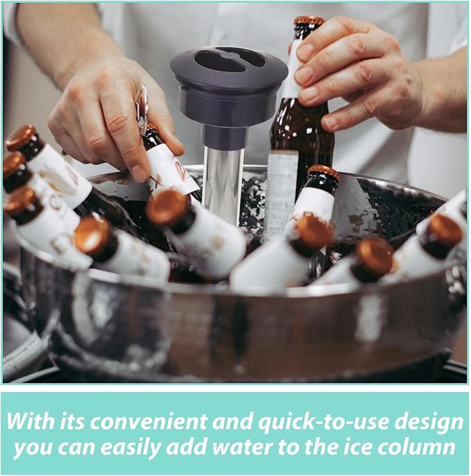 Ice Column Tube Reusable Ice Cubes Stainless Steel Ice Stick Beer Tower Accessory Cold Drink