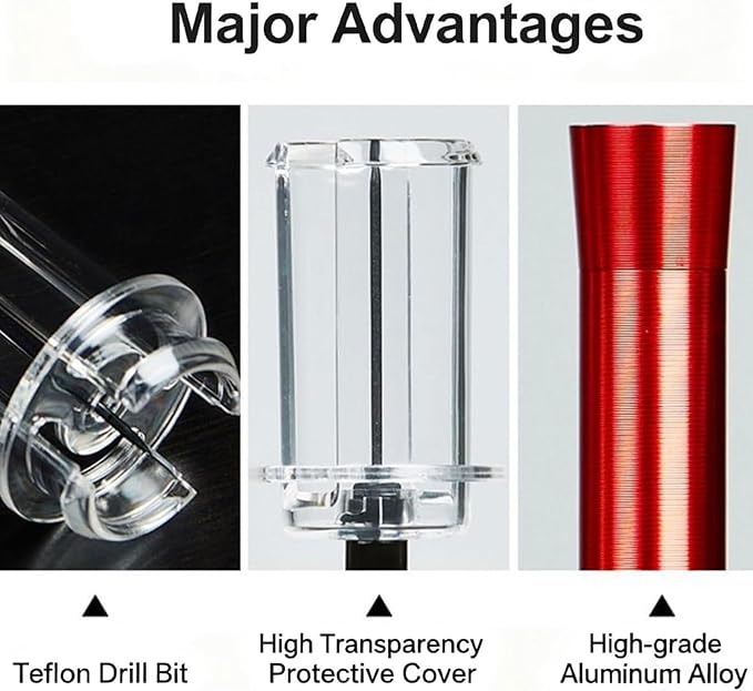 1 Wino on the Go Lovers Gift Set, 4-in-1 Wino on the Go Set, With Air Pressure Pump, Foil Cutter, Wine Pourer & Vacuum Stopper, Efficient Corkscrew Bottle Opener for Home Bar(Red)