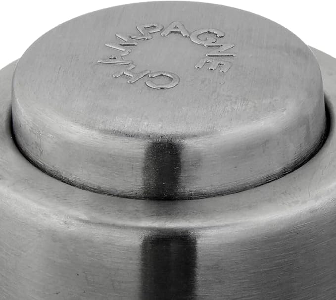 Cilio Stainless Steel Champagne Sealer, Bottle Stopper for Sealing Champagne Bottles Large