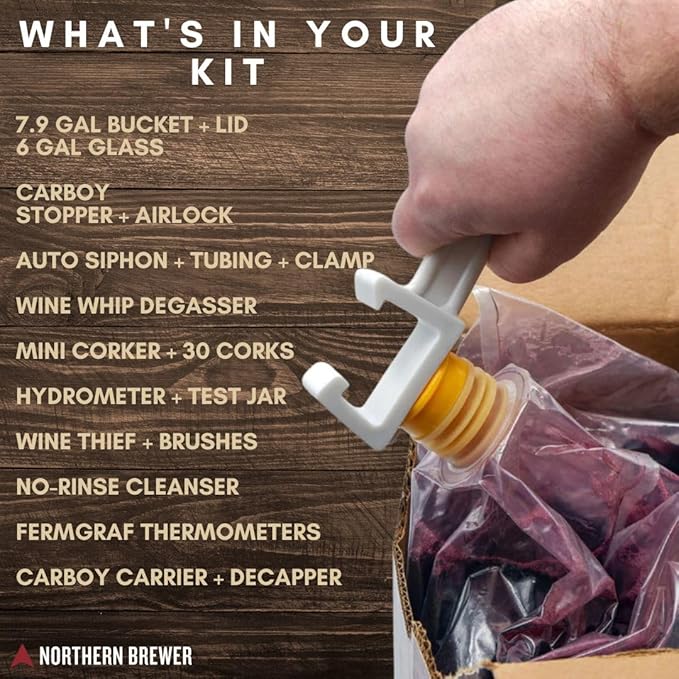 Master Vintner Wine Making Starter Kit – Complete Home Fermentation Equipment for 6 Gallons – Compatible with Wine Recipe Kits