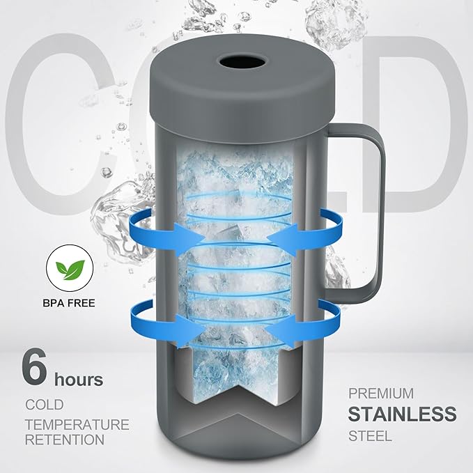 Wine Bottle Chiller with Handle | Portable Rapid Cooling Champagne Insulator | Stainless Steel Wine Cooler Sleeve | Ideal Gift for Wine Lover | | Perfect for Dinner Parties & Outdoor Picnics