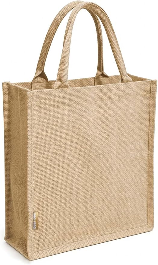 Jute Burlap 3 Bottle Wine Gift Tote Bags with Soft Cotton Handles Reusable for Wedding, Parties,Birthdays