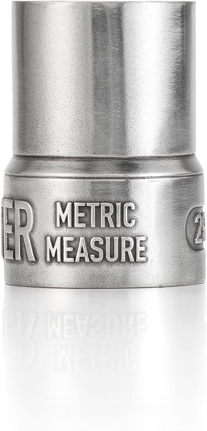 Royal Selangor Toolbar Collection Pewter Whiskey Measure - 25ml / 50ml Designer Espresso or Liquor/Spirit Pourer for Cocktails