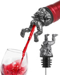 Funny Cherub Wine Pourer, Novelty Angel Bottle Stopper and Liquor Pour Spout, Metal Upside-Down Cherub Wine Bottle Topper for Party Bar Cart Decor, Gag Gift for Wine Lovers, Fits Most Bottles