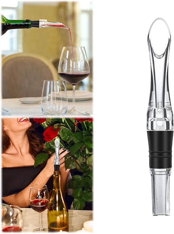 2 Pack Wine Aerator Pourer Spout，Red-Wine Bottle Aerator for Wine Gifts Accessories (Style-C)
