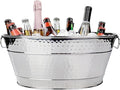 BREKX Stainless Steel Beverage Tub, 15 Quarts (4 Gallon), Rust-Proof, Oval, Multi-Use, Champagne Bucket for Mimosa Bar Supplies, Wine Cooler Bucket, Built for Years of Celebrations