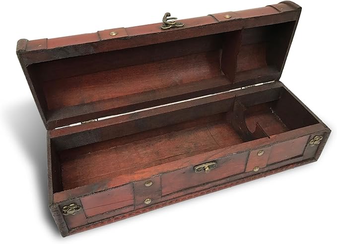 allgala Wooden Wine Bottle Box with Antique Finish